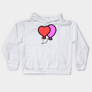 Cute Valentines Day Heart Love Baloons Kids Hoodie